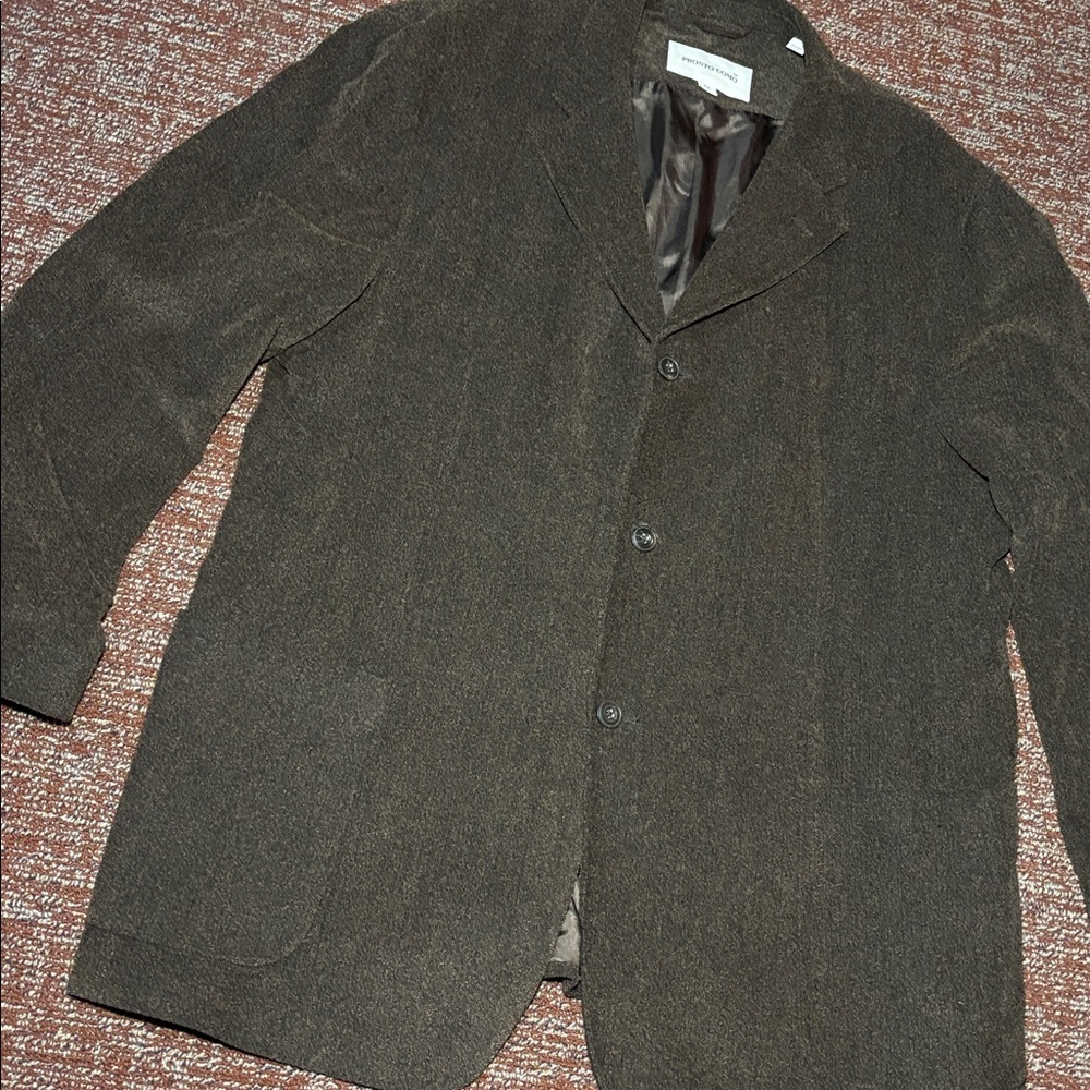 Pronto-Uomo blazer chocolate brown textured soft sports coat men’s XXL